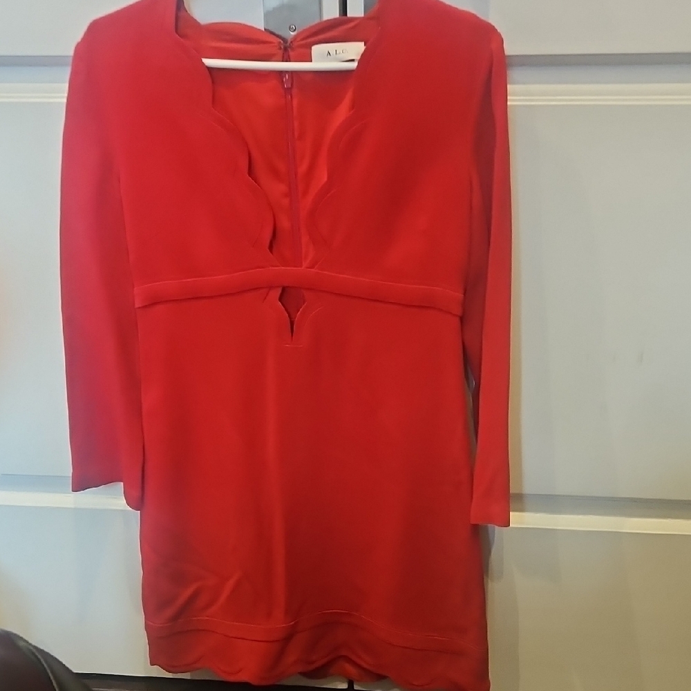 A.L.C. Vibrant Red Long Sleeve Dress